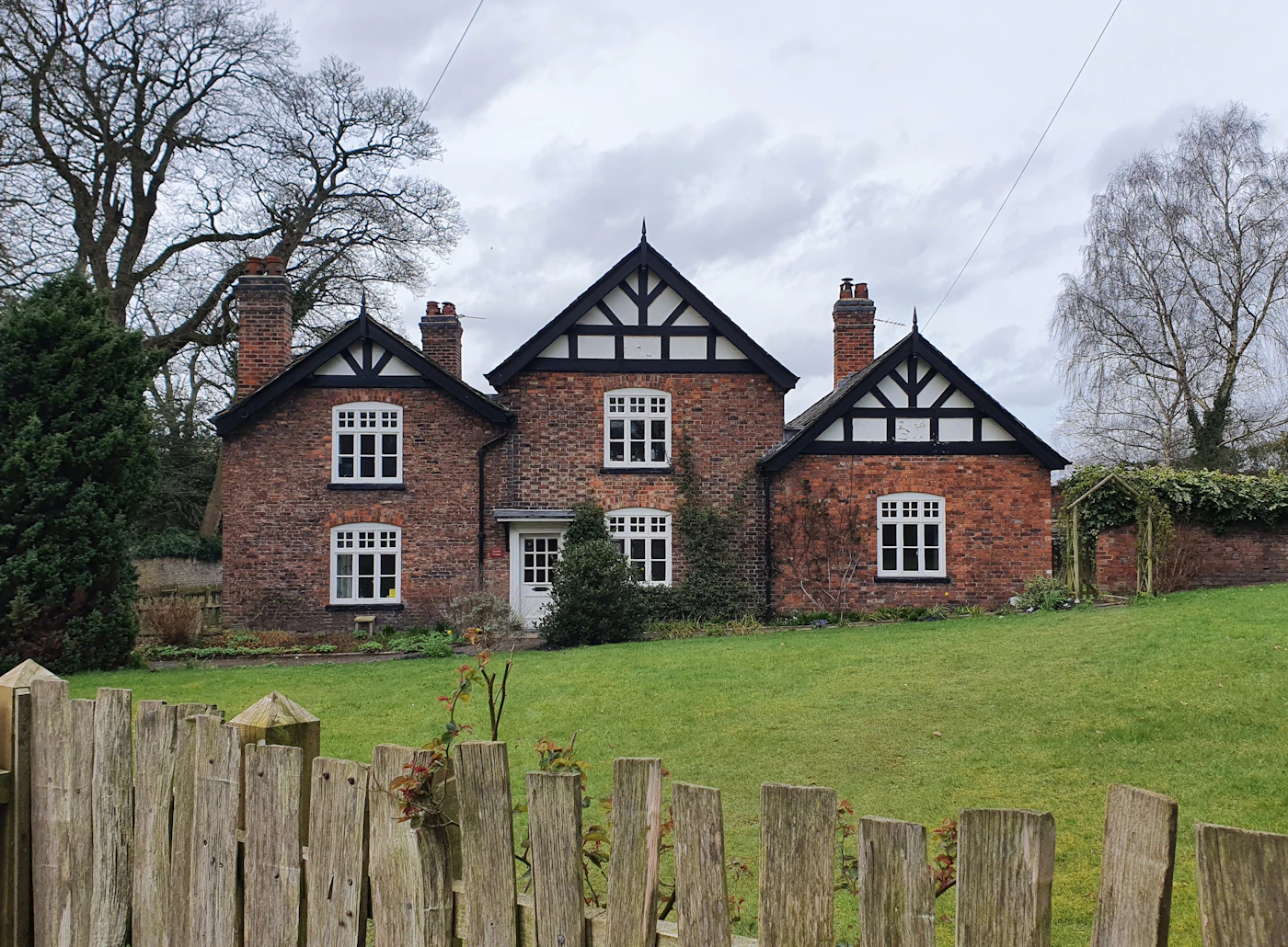 A detached brick country house