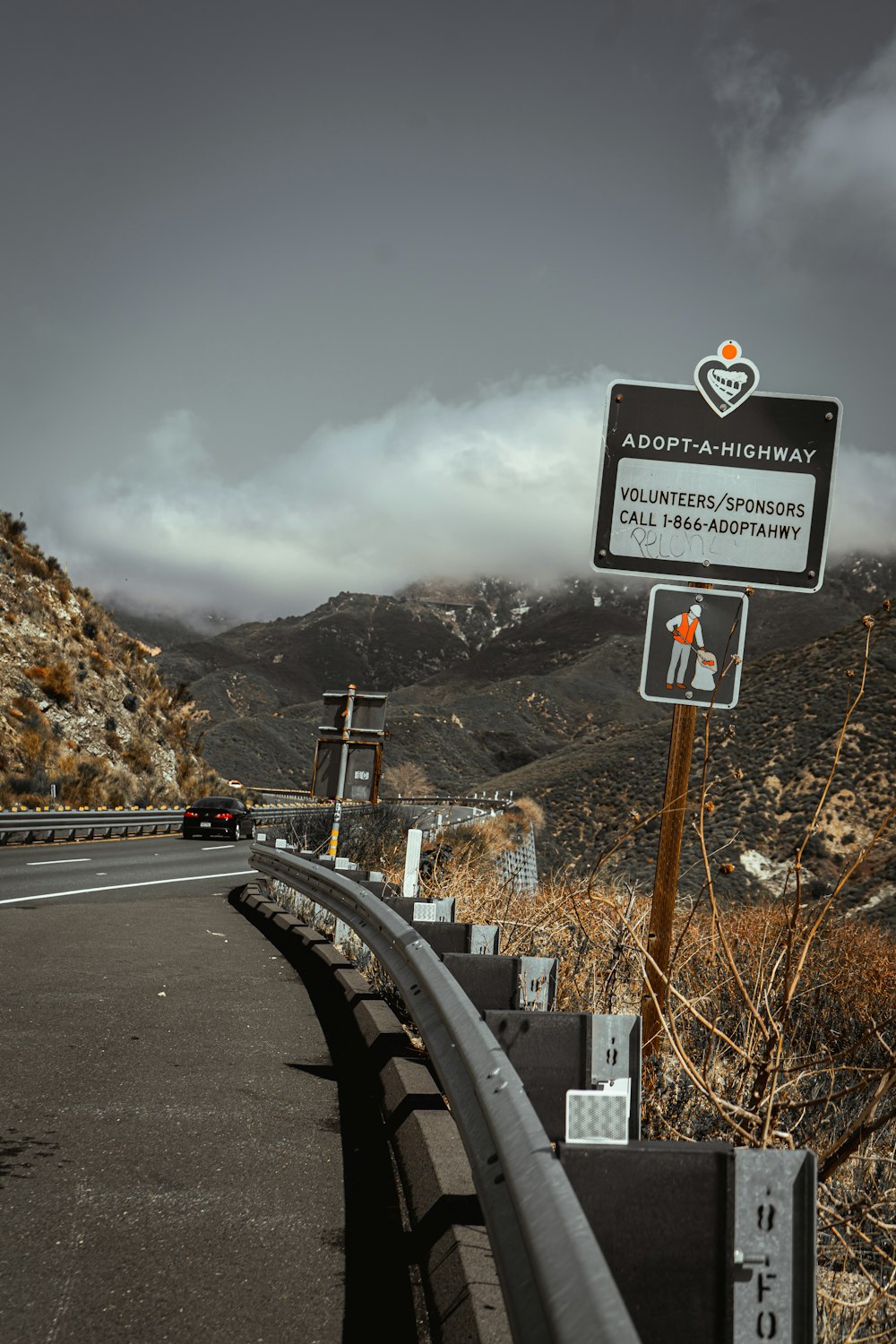 a road with a sign on it