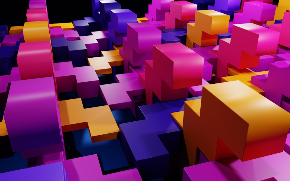 a group of colorful blocks