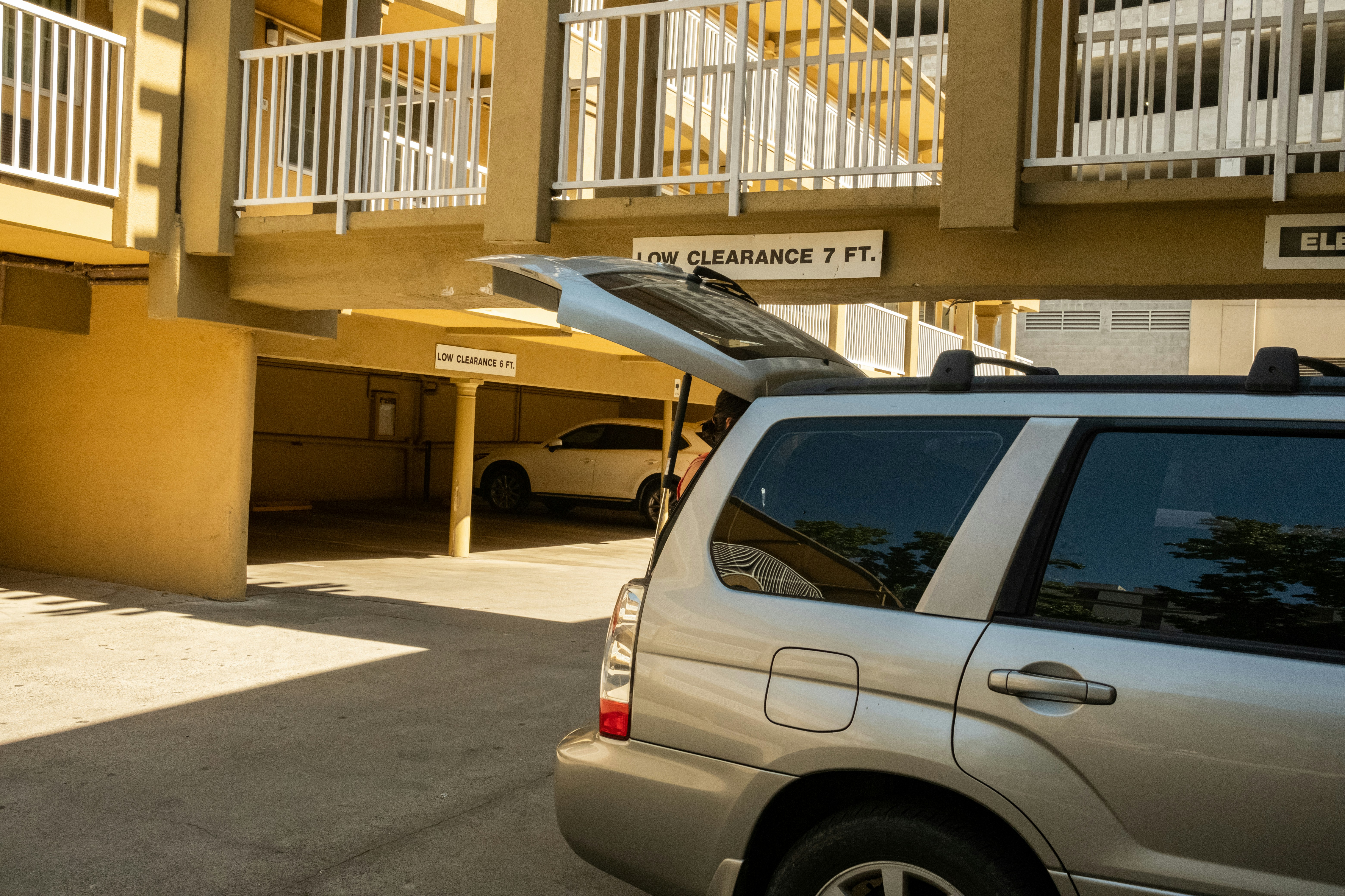 a car with its hood open