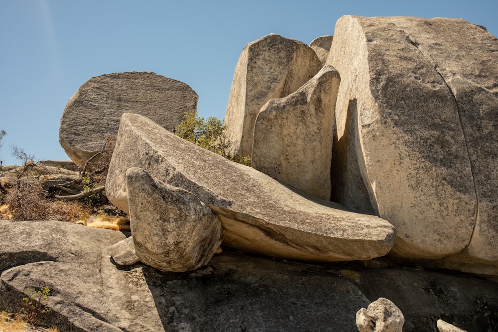 a group of large rocks