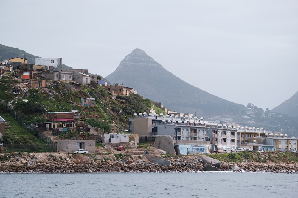 a town on the edge of a cliff