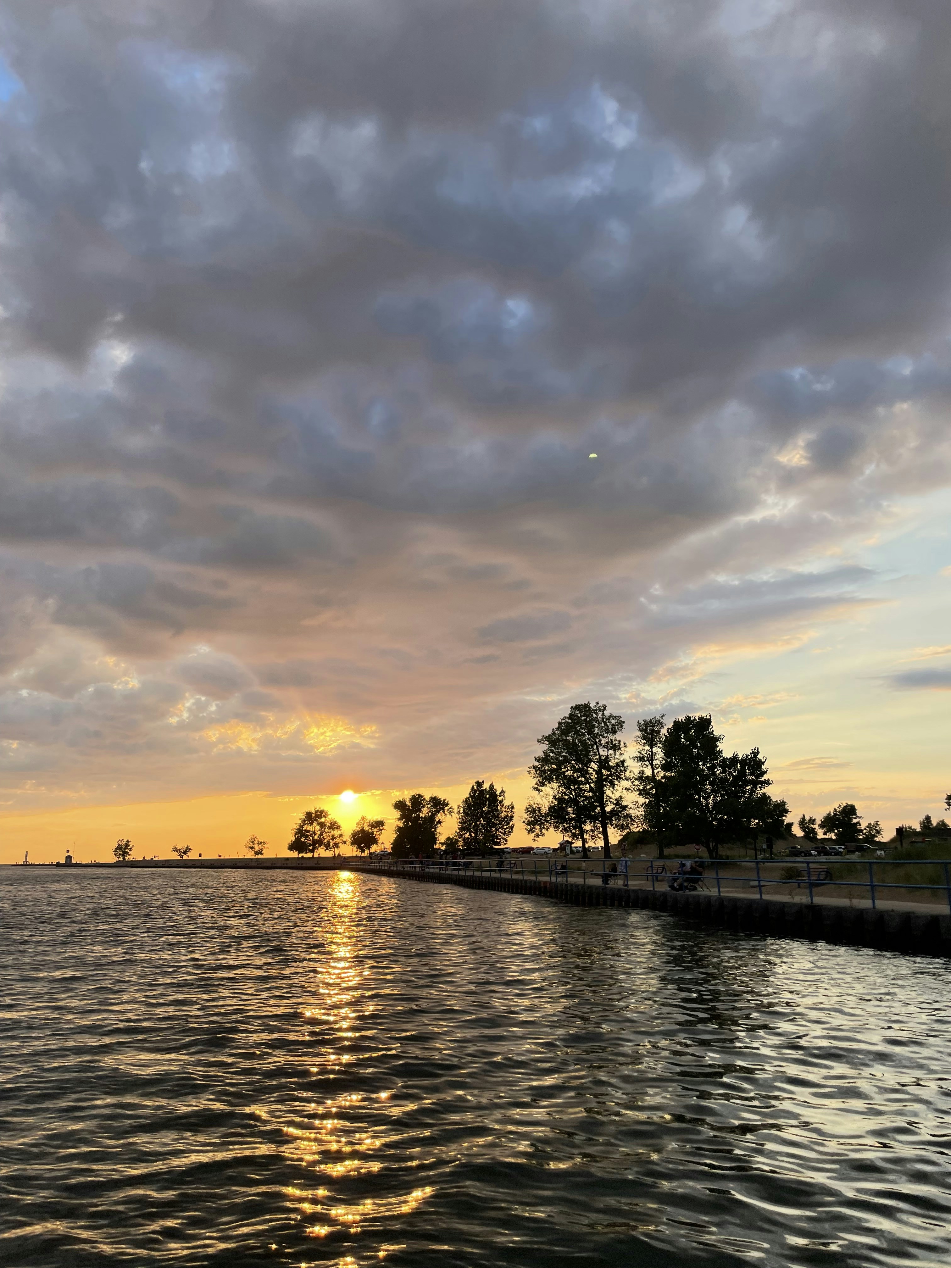 Sunset Over the Lake