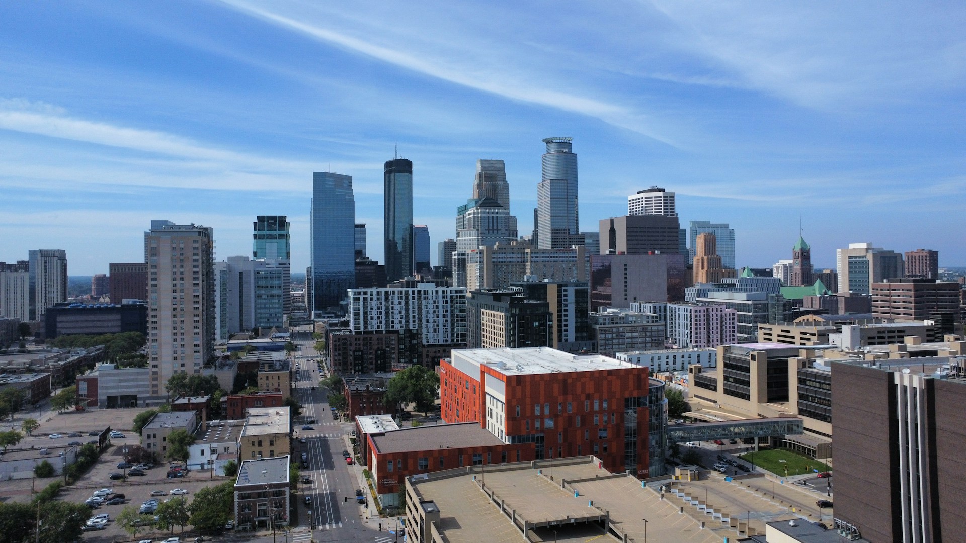 a city with many buildings