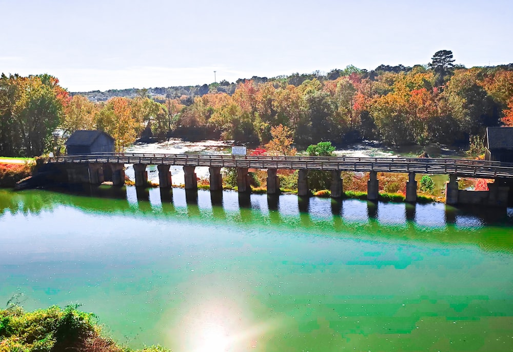 a bridge over a body of water