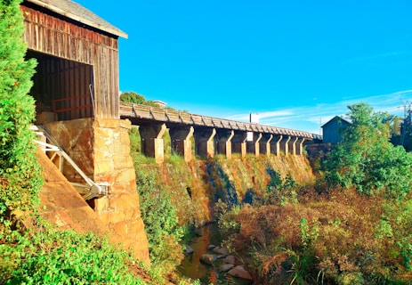 a bridge over a river