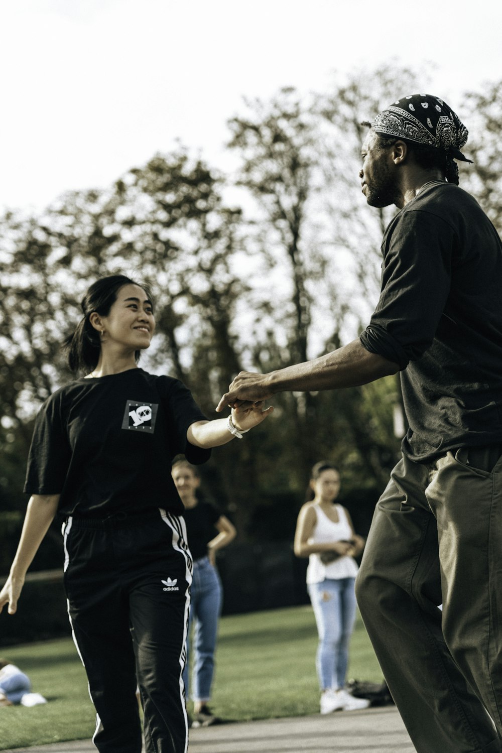 a man and a woman shaking hands