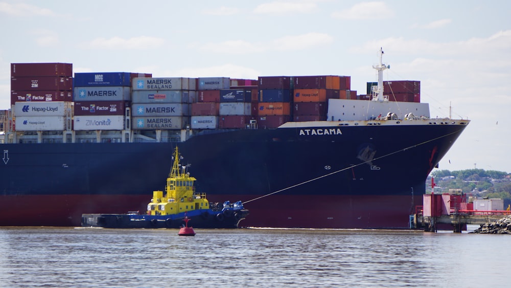 a large cargo ship carrying containers