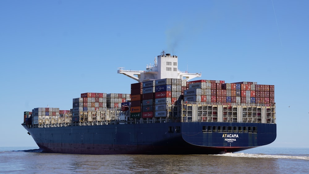 a large cargo ship carrying containers