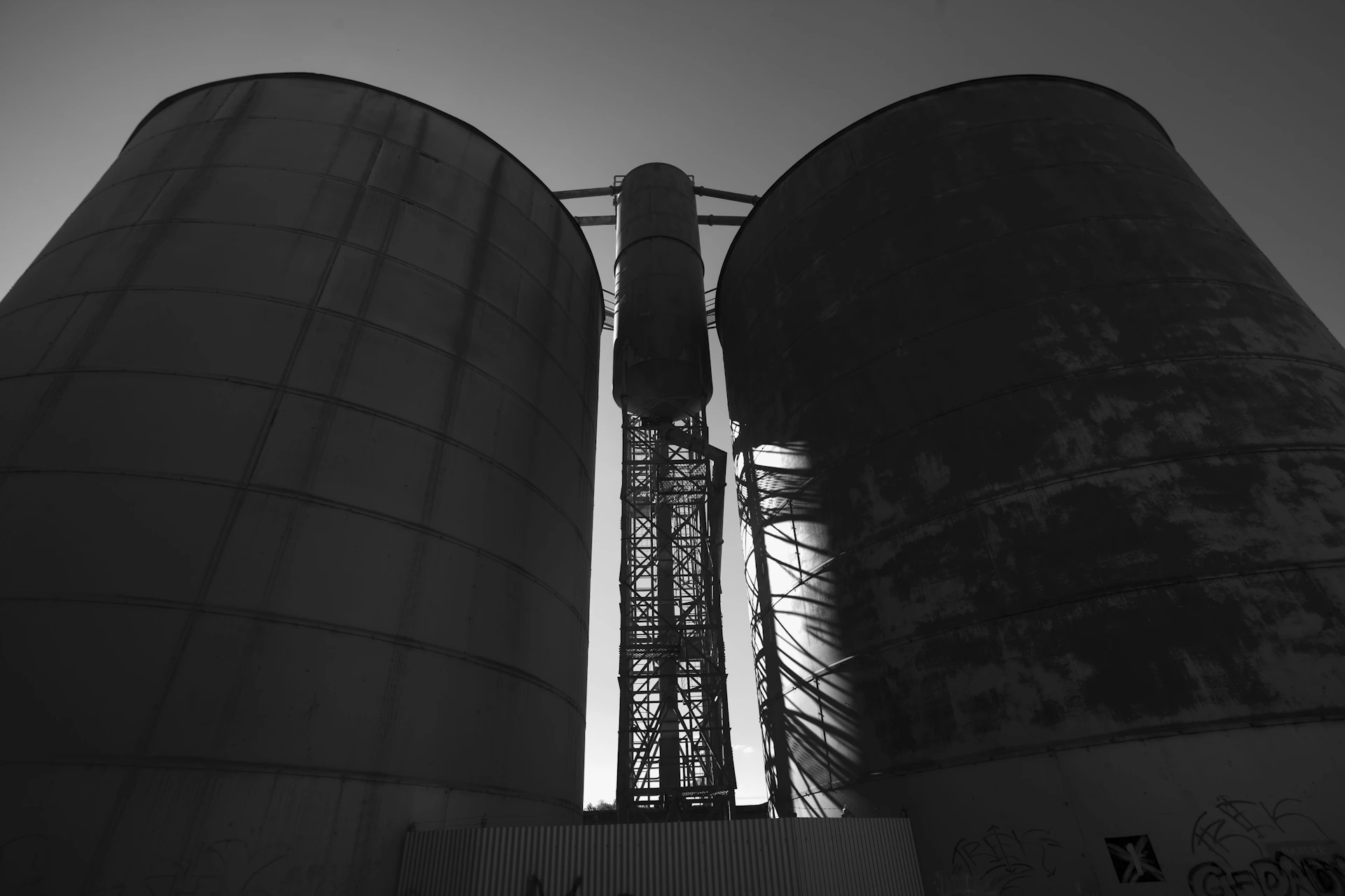 a few large silos