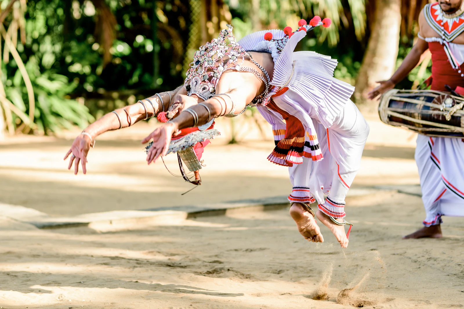Dancer captured mid-leap