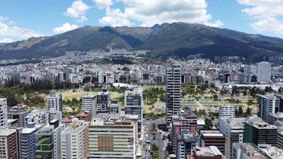Quito with mountains in the background