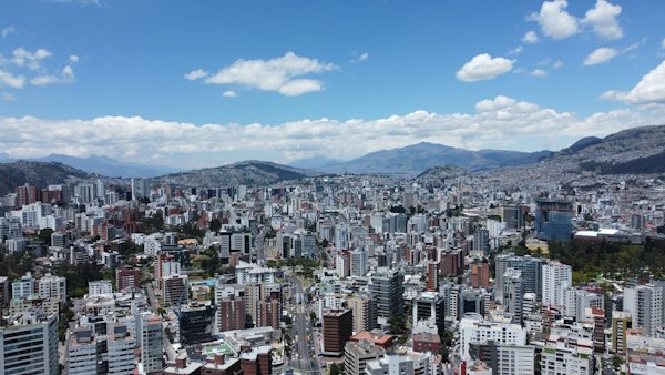 Quito with mountains in the background