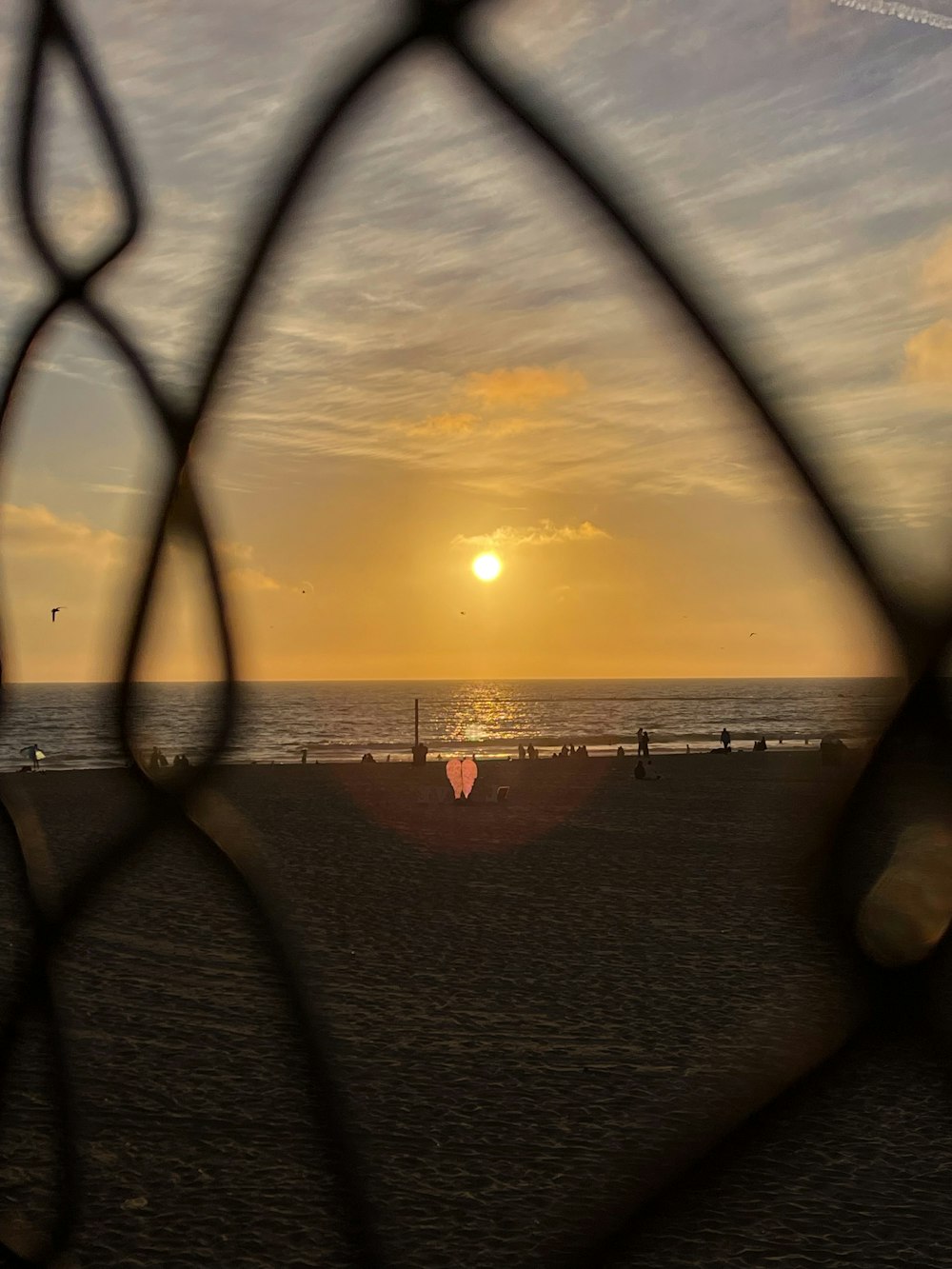 a view of the sun through a window