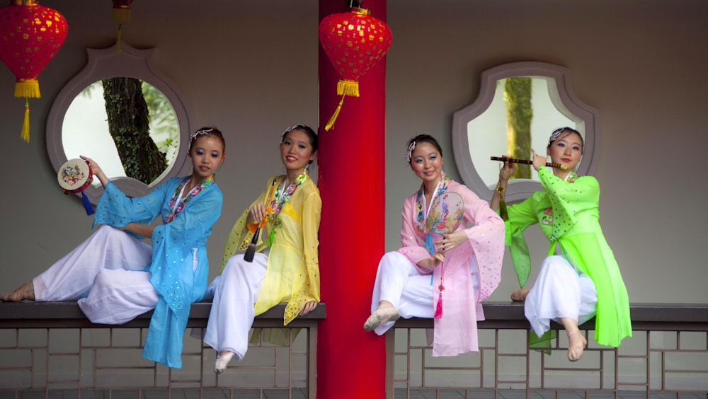 a group of women in traditional dress