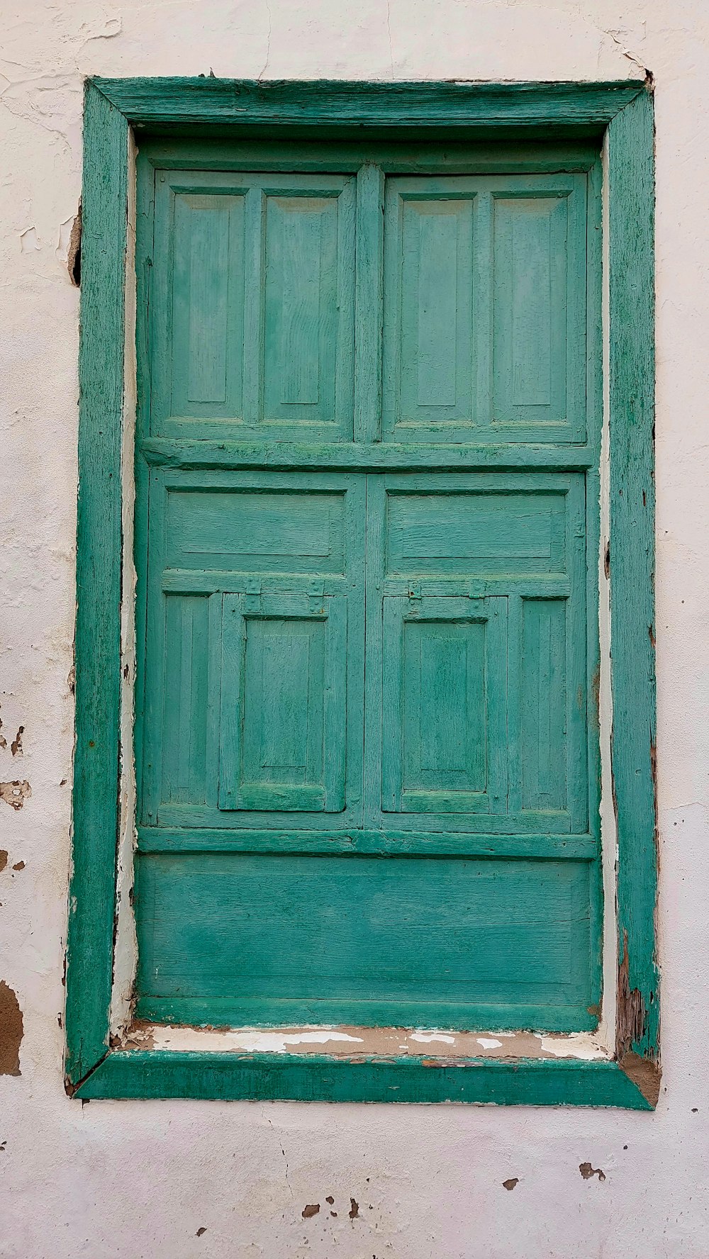 a blue door on a building