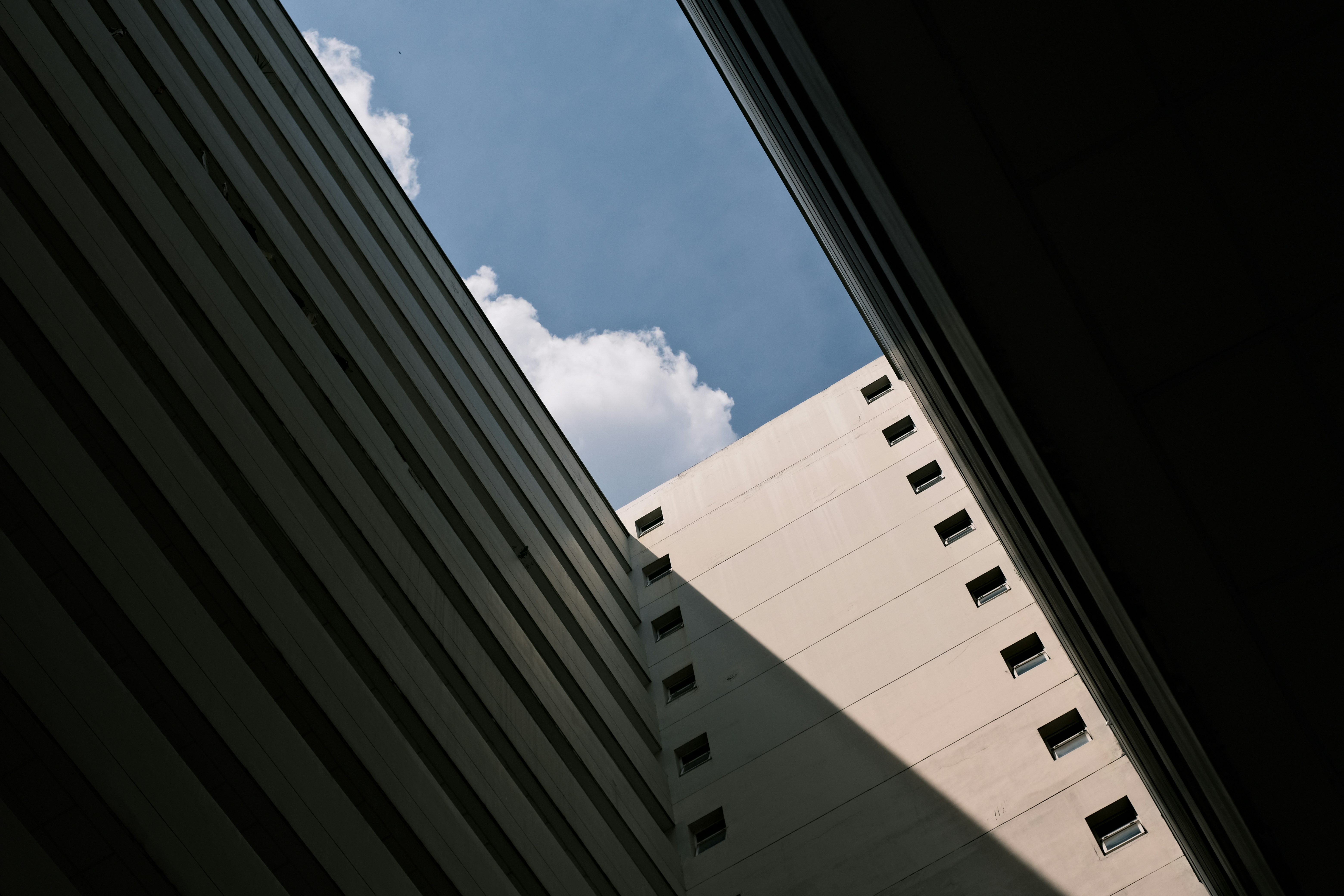 a few tall buildings