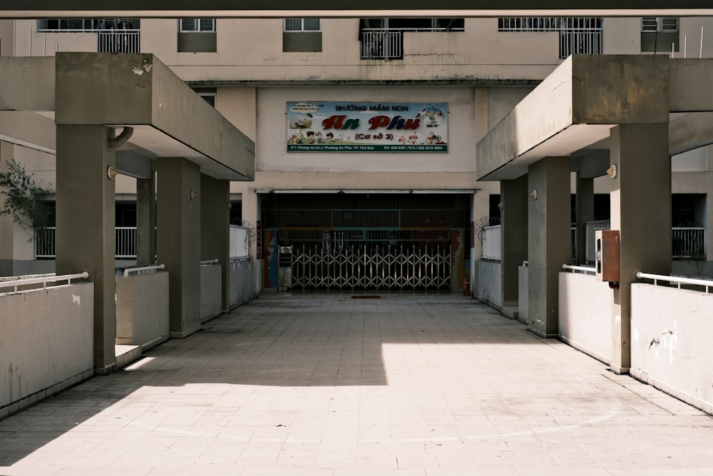 a building with a sign on the front