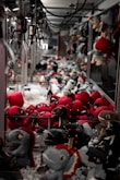 a large group of stuffed animals