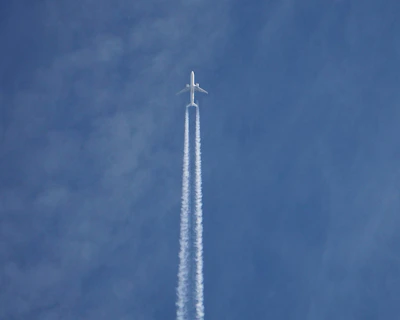 a plane flying in the sky
