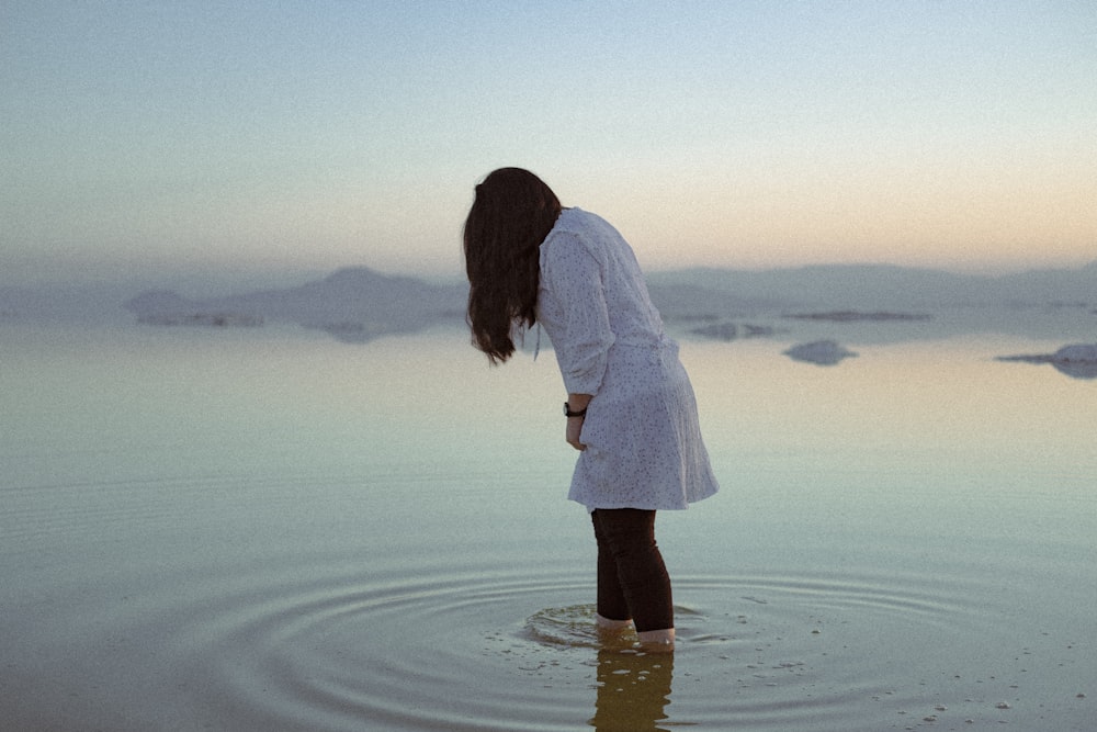 a man standing in the water