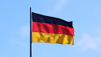 a flag on a pole