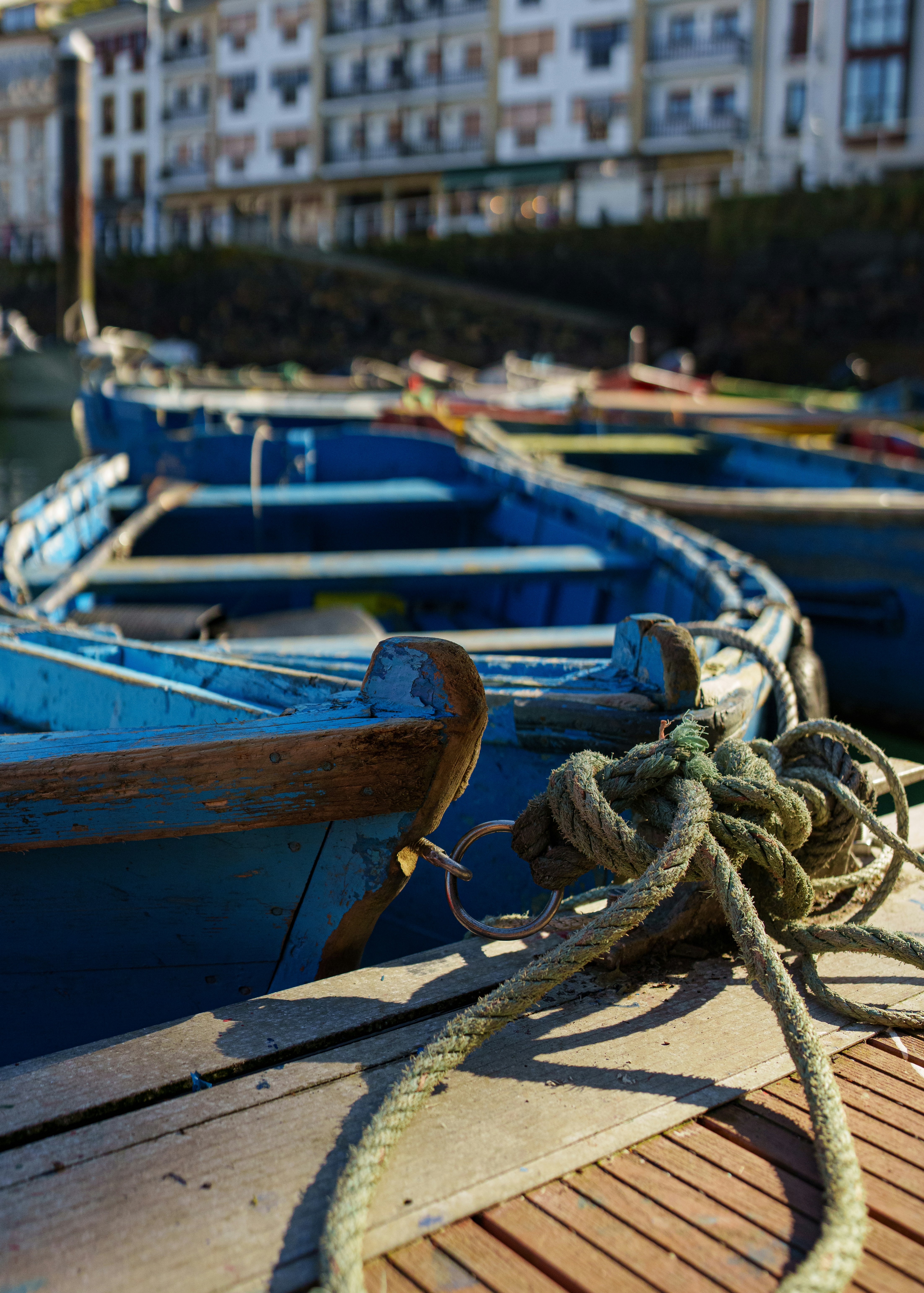 boats docked on the water