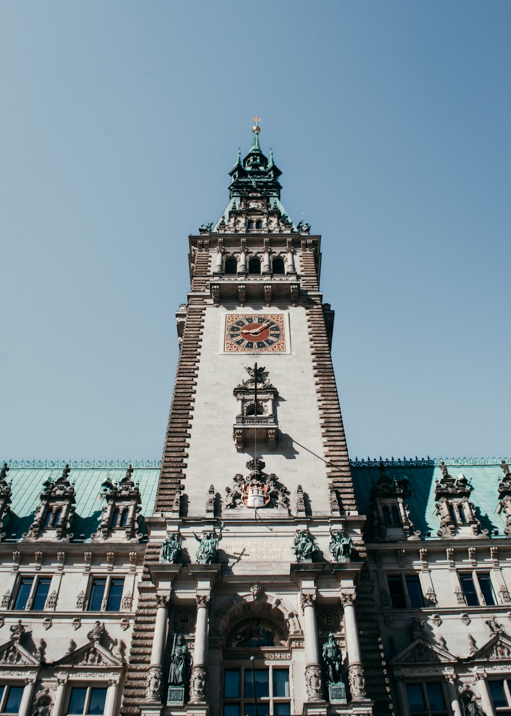 a large building with a clock on it