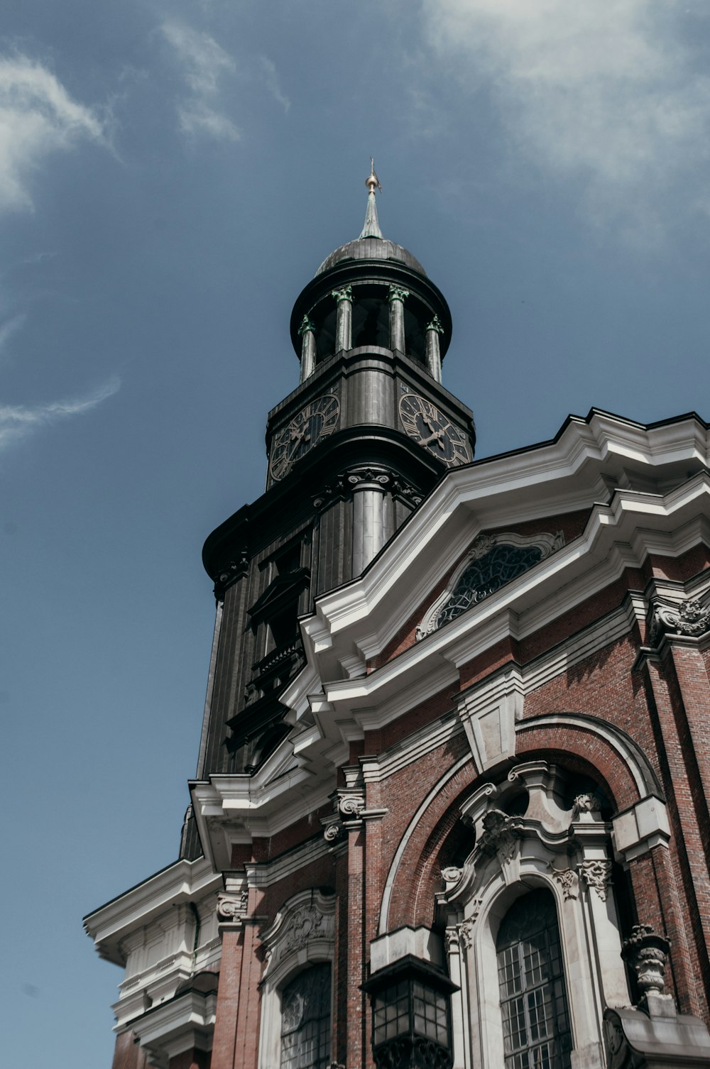 a clock on a tower