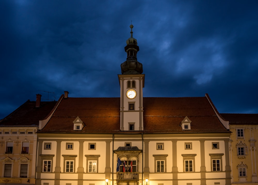 a clock tower on a building