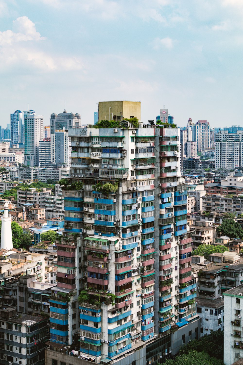 a city with many buildings