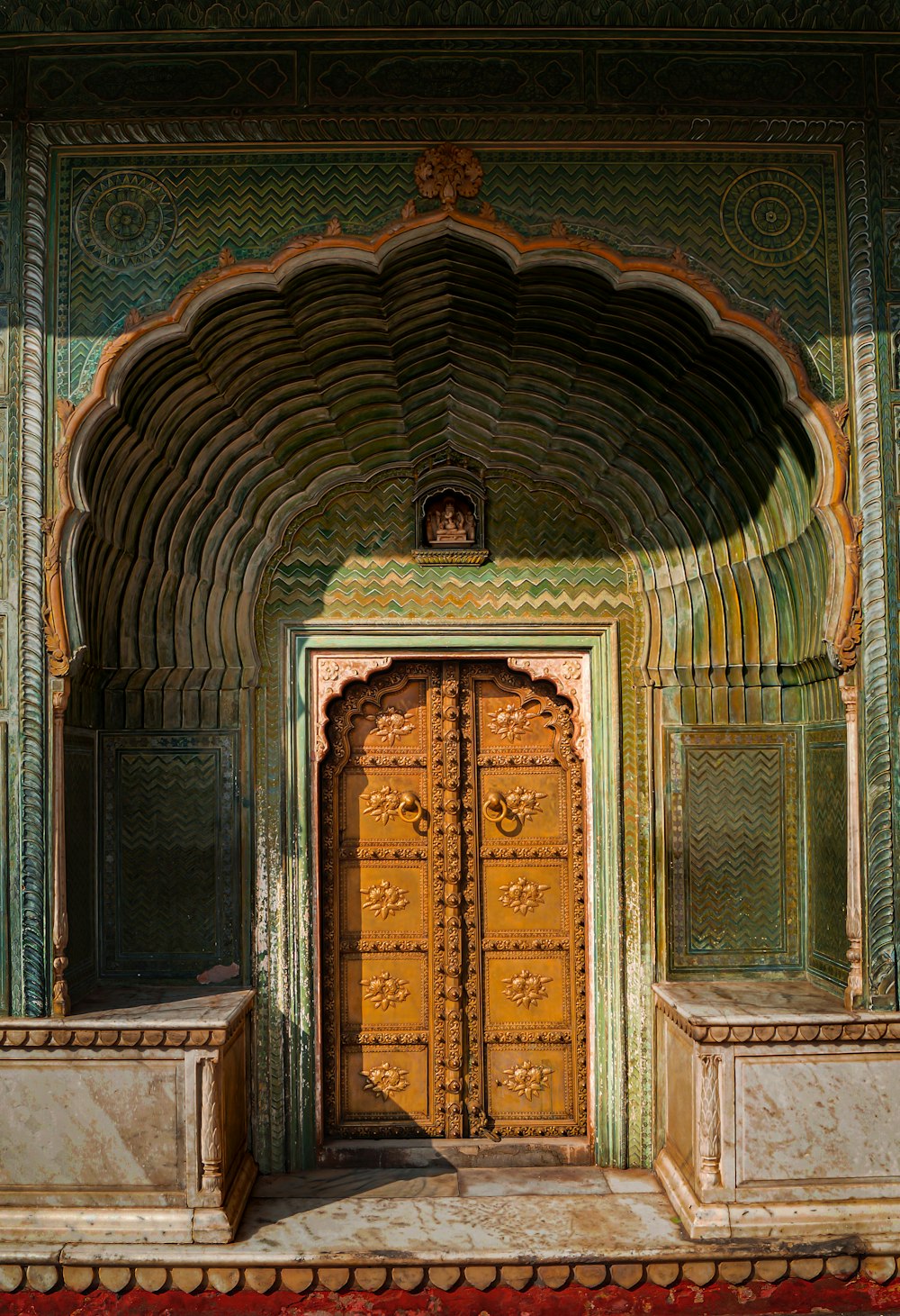 a large ornate door