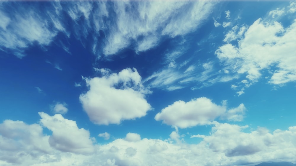 blue sky with white clouds