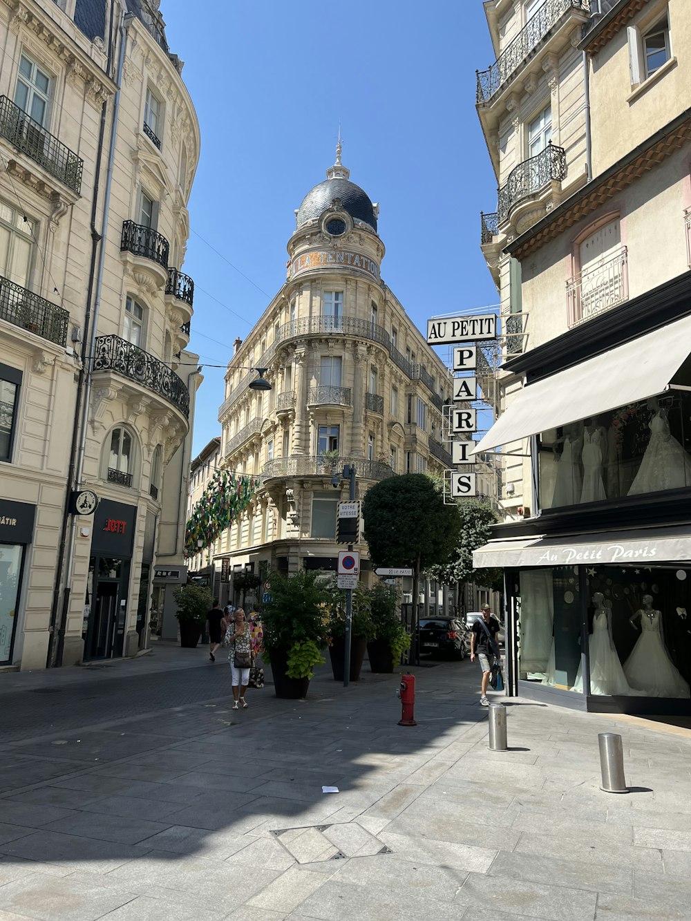 a street with buildings on either side