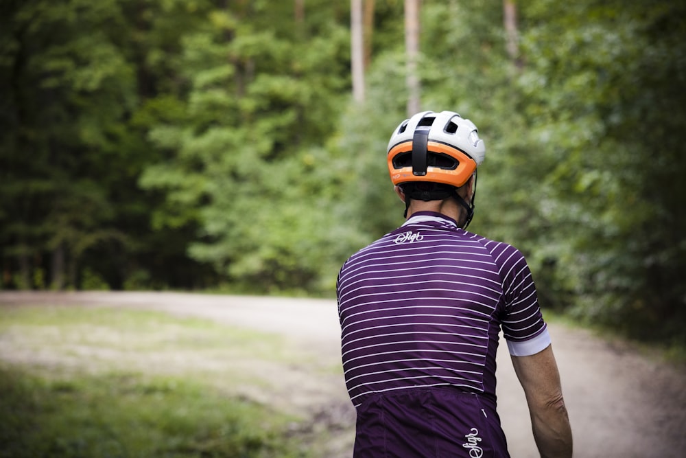 a man wearing a helmet