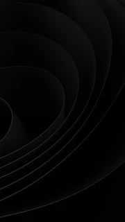 Abstract black curves forming a layered wavy pattern with soft shadows