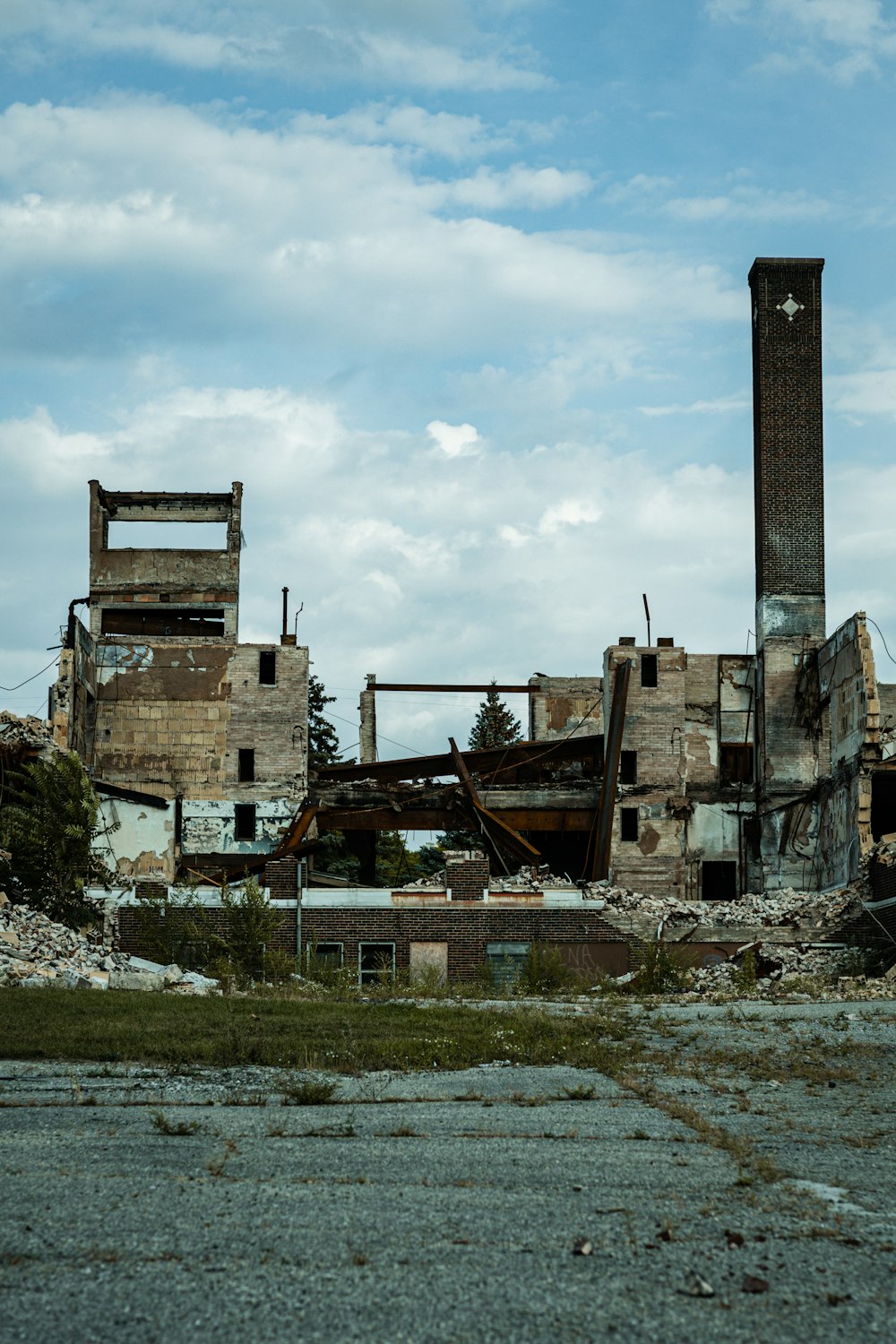 a building that has been destroyed