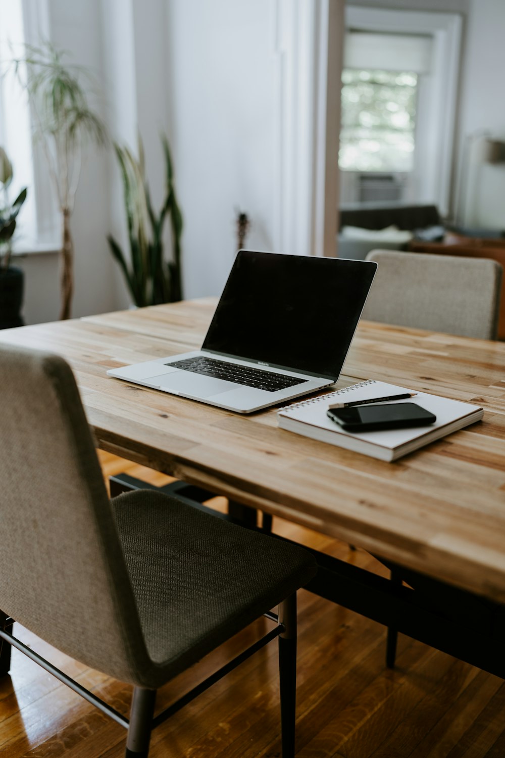 a laptop on a table