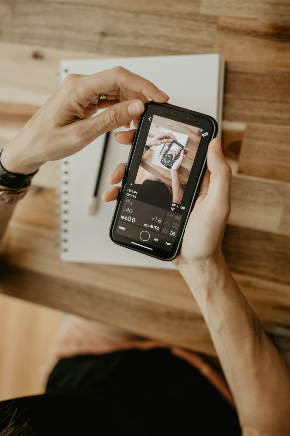 a person holding a phone