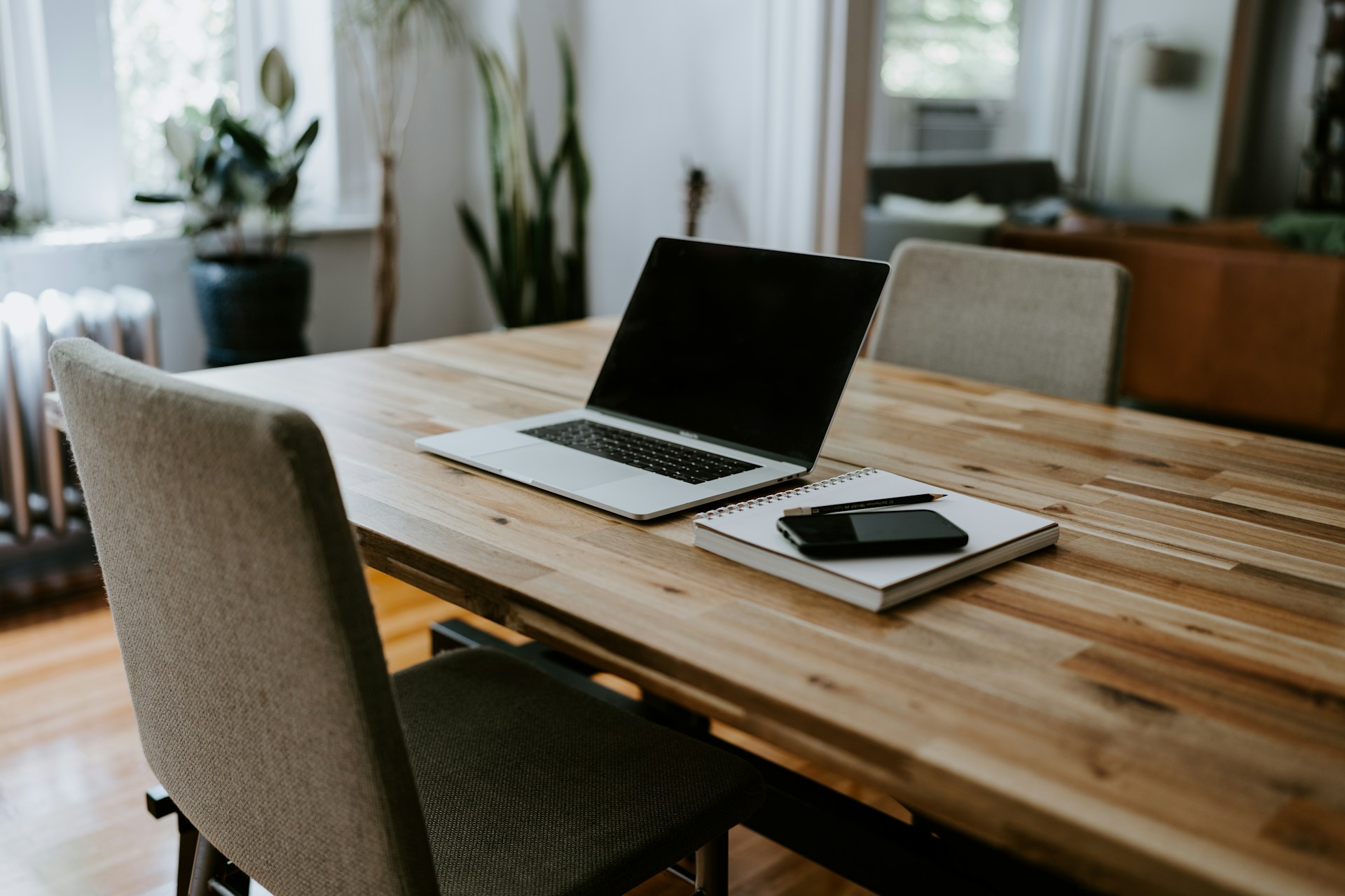 a laptop on a table