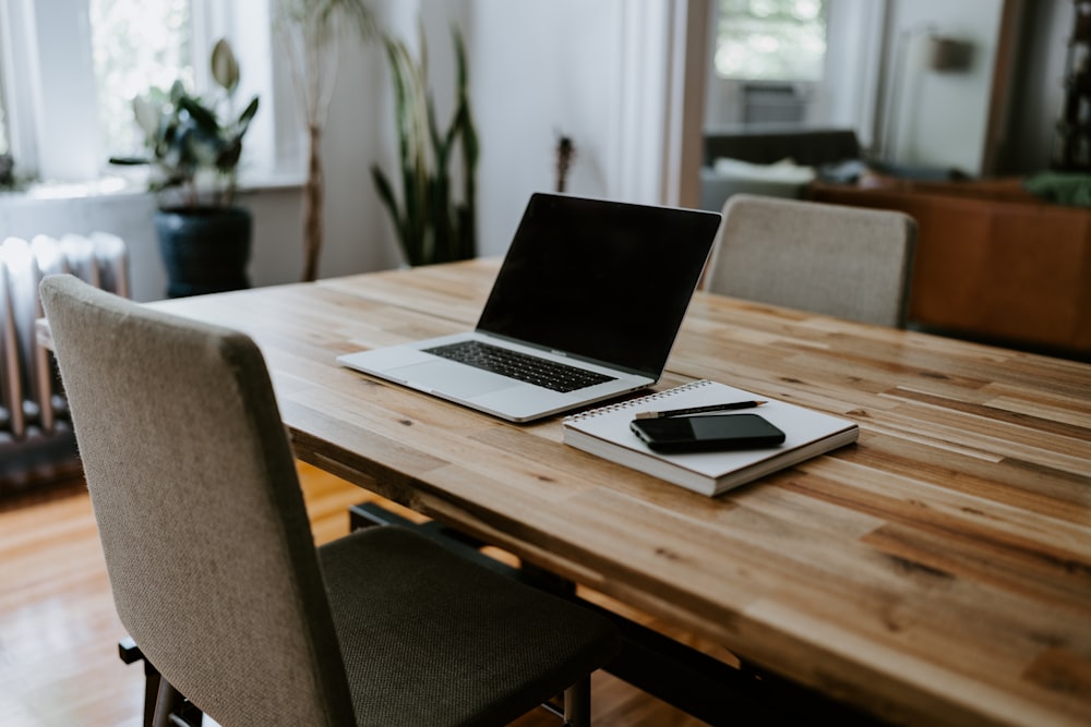 a laptop on a table