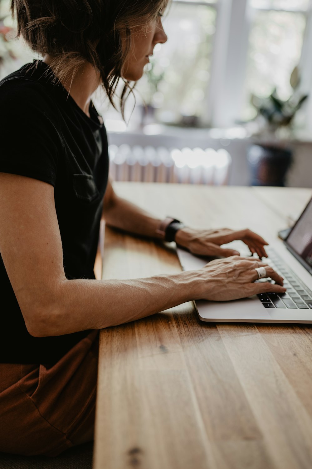 a person working on a laptop