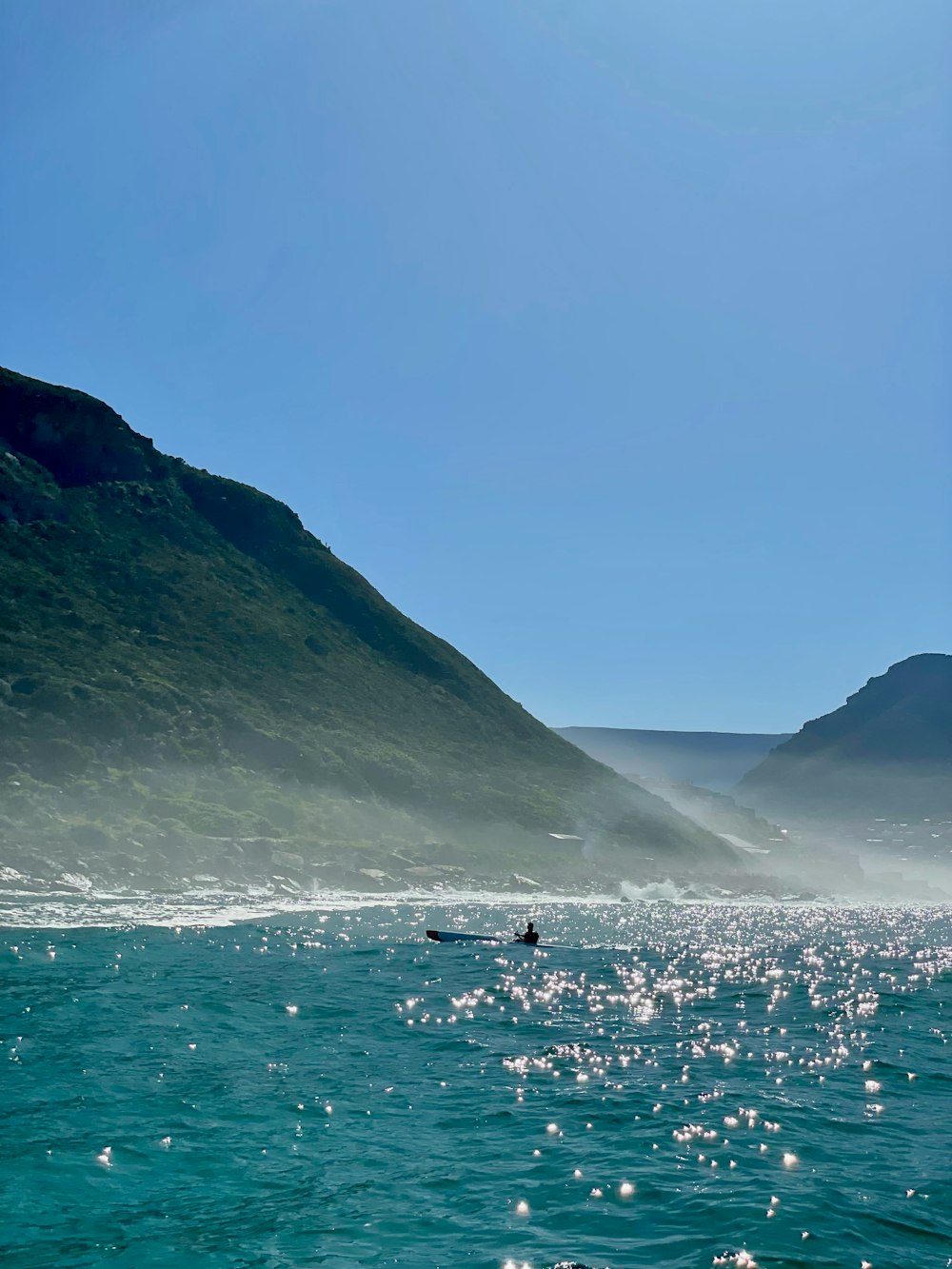 a body of water with a group of people in it