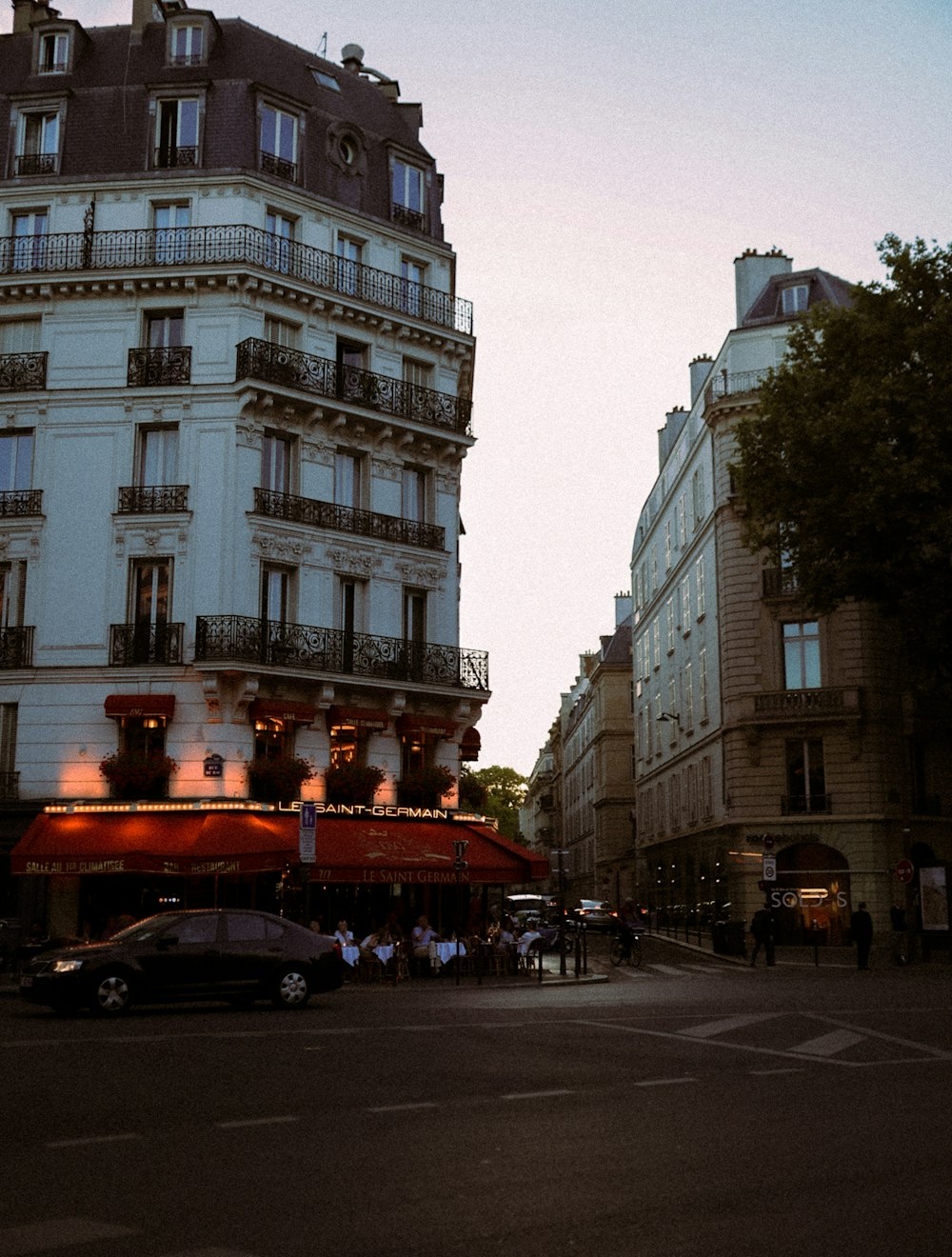 a street with buildings on either side