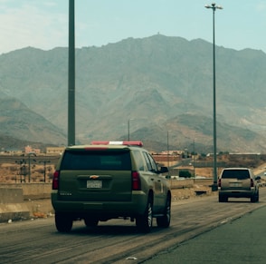 a group of cars on a road