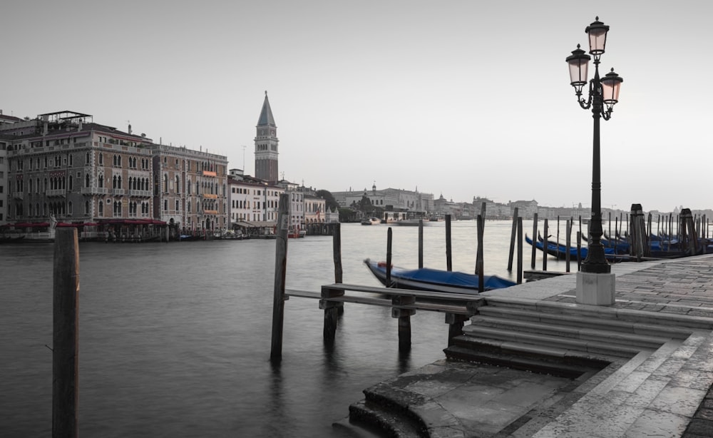 a dock with boats on it