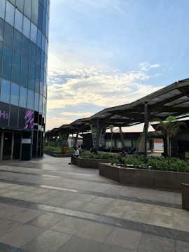 a building with a glass front