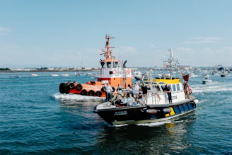 a boat with people on it
