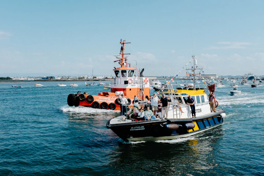 a boat with people on it