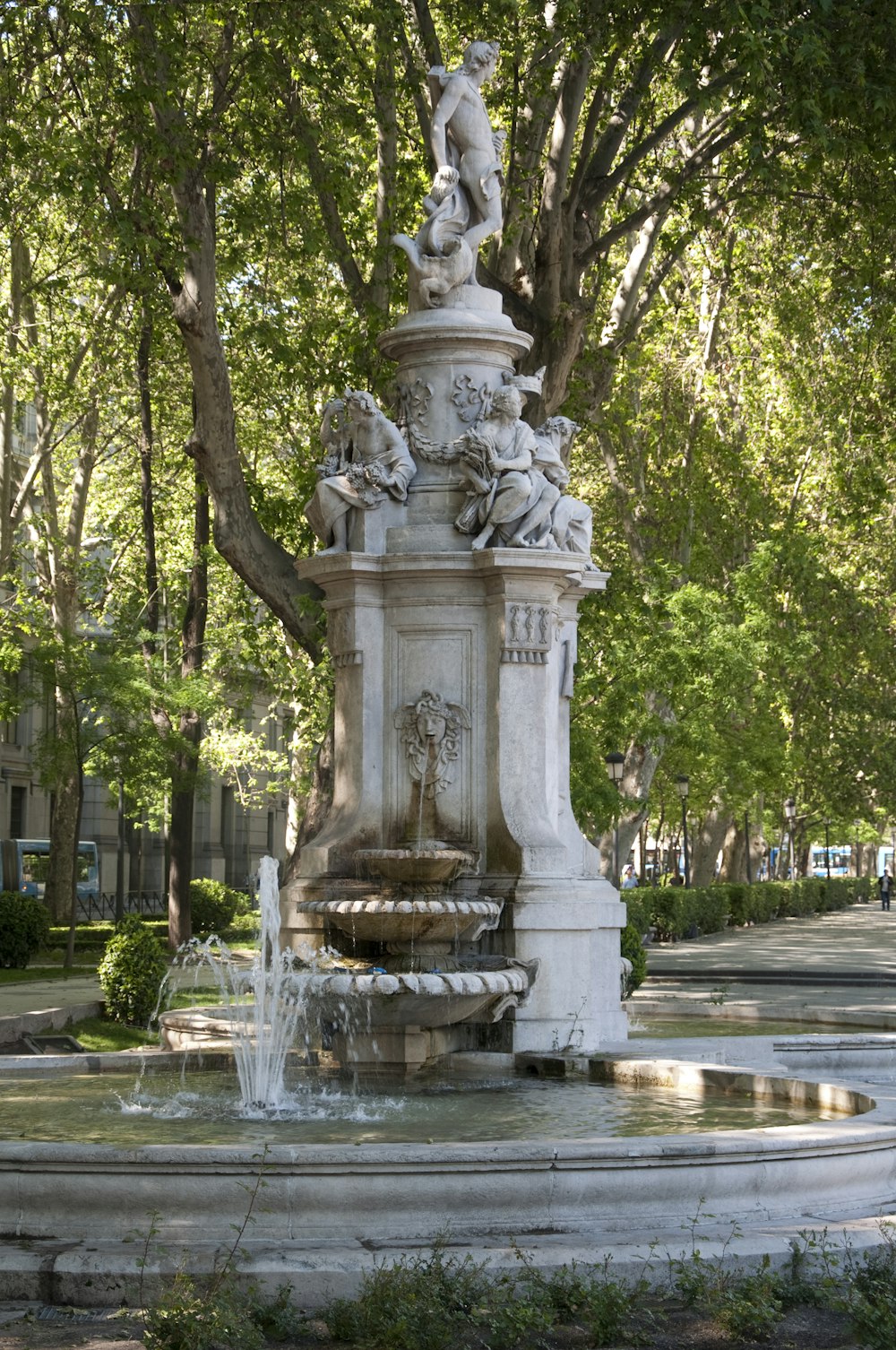 a statue in a park